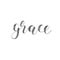 Grace. Brush lettering.