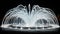 Graceful arcs define exhilarating water fountain dances.AI Generated