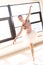 Graceful Ballerina en Pointe in Dance Studio