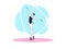 Graceful ballerina woman in outline minimalist style. Ballet dancer with flying hands. Ballet posture and posing