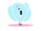 Graceful ballerina woman in outline minimalist style. Ballet dancer leans slightly aside with arms raised above the head