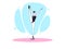 Graceful ballerina woman in outline minimalist style. Ballet dancer stands on one leg, lifts up second leg and hands