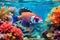Graceful Ballet of Tropical Fish in Vibrant Coral Reef Waters: A Mesmerizing Underwater Symphony.