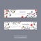Graceful banner template design with lovely floral pattern