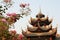 Graceful Chinese temple and flowers