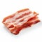 Graceful Curves: A Neo-plasticist Uhd Image Of Bacon On A White Surface
