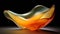 Graceful Curves: A Stunning Orange And Yellow Glass Piece