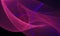 Graceful dynamic wavy pink purple 3d shroud or veil floating in steam of deep dark space.