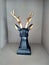Graceful Ebony: Black Deer Idol Sculpture