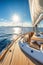 Graceful Elegance: Luxury Yacht Sailing on Calm Seas