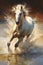 Graceful Gallop: Capturing the Majestic Beauty of a White Horse