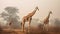 Graceful Giants: Giraffes Roaming the Grasslands