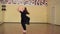 Graceful girl practicing ballet in the Studio