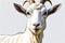 Graceful Goat on a White Transparent Background - Copy Space for Text