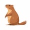 Graceful Ground Beaver: A Charming Comic Illustration