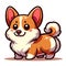 Graceful Guardian: Artistic Depiction of a Pembroke Corgi