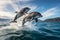 Graceful Leaps: Playful Dolphins Dancing in Turquoise Waves
