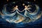 Graceful moonlit dancers, moving in perfect synchrony with the celestial rhythms - Generative AI