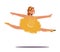 Graceful And Poised, The Little Ballerina Girl Character Exudes Elegance As She Leaps With Delicate Precision