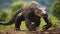 Graceful Power: Majestic Komodo Dragon in Full Sprint