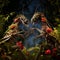 Graceful Predators: High-Speed Macro Shot of Praying Mantises in Action