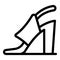 Graceful sandals heels icon outline vector. Elegant model footwear