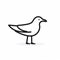 Graceful Seagull Icon In Farel Dalrymple Style