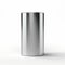 Graceful Silver Steel Cylinder On White Background