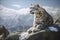 Graceful Snow Leopard: Stalking Prey in Snow-Covered Himalayan Mountains