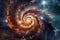 The Graceful Spiral Arms Of The Whirlpool Galaxy, Captured In Deep Space. Generative AI