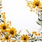 Graceful Sunflower Edges Crisp Copy Area