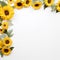 Graceful Sunflower Frame Open Creativity