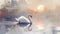 Graceful Swan on Serene Lake