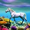 A graceful underwater unicorn with a shimmering iridescent horn, swimming among coral reefs and colorful fish2, Generative AI