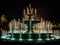 Graceful water fountain display at night  created with Generative AI