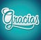 Gracias - Thank you spanish text - lettering