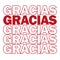 Gracias. Thank you in Spanish. vector. Motivating modern print and poster - red