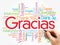 Gracias (Thank You in Spanish) Word Cloud