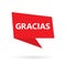 Gracias thank you in spanish word on a speach bubble