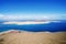 Graciosa island seen from Miraror del Rio viewpoint on Lanzarote Island, Spain