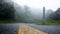 Graciosa road on a foggy day