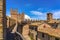 Gradara medieval village, walkway on the walls, Pesaro and Urbino, Marche region, Italy