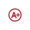 A+ grade icon for success study,tex graphic