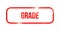 Grade - red grunge rubber, stamp