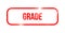 grade - red grunge rubber, stamp