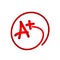 Grade result - A plus icon Hand drawn vector icon grade with plus in circle on white background