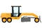 Grader. Design of a cool large new construction equipment in yellow.