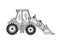 Grader road motor machine sketch engraving vector