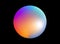 gradient ball illustration in trendy and orange blue cheerful colors.