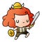 gradient cartoon illustration kawaii cute viking child